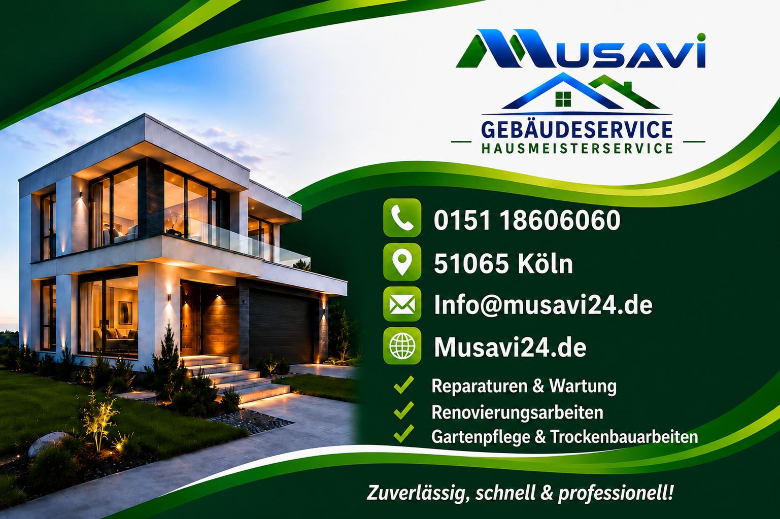 Musavi24 Gebäudeservice Broschüre